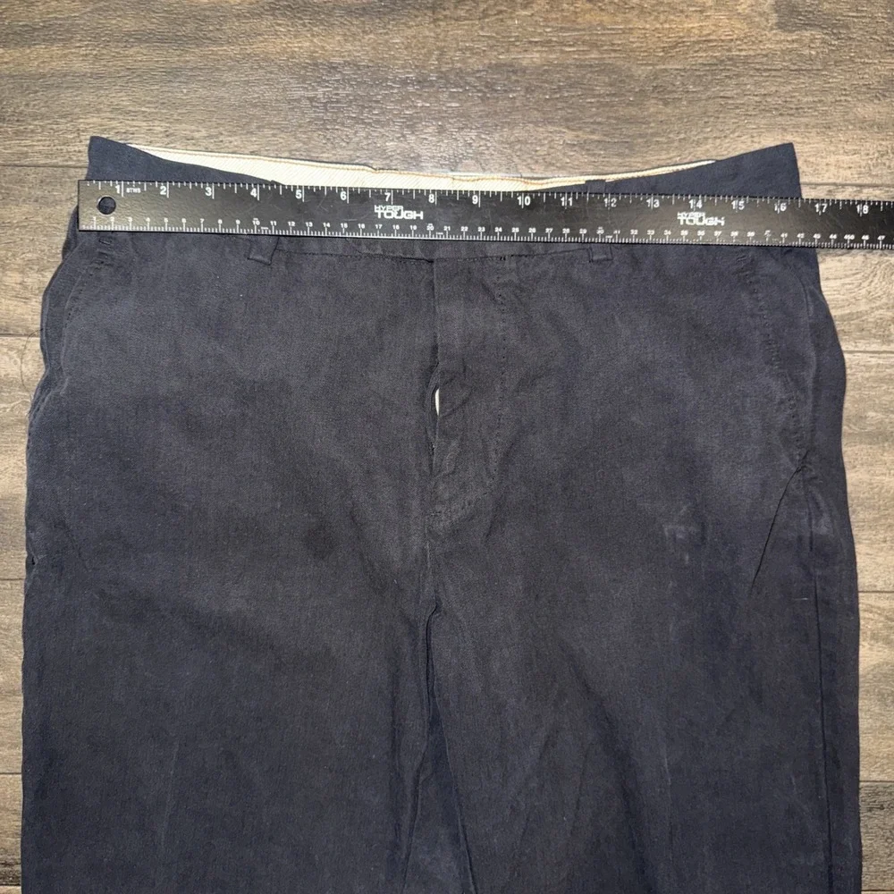 Tommy Bahama Silk Relaxed Fit Casual Dress Pants Men's Size 34x30 Black Summer